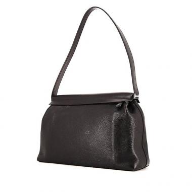 Sac à main Hermès Yeoh en cuir grainé noir