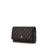 Sac bandoulière Chanel Wallet on Chain en cuir grainé matelassé noir - 00pp thumbnail