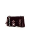 Ralph Lauren Ricky Chain handbag in burgundy suede and burgundy leather - 00pp thumbnail