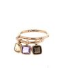 Mobile Hermès ring in pink gold,  amethyst and smoked quartz and in citrine - 00pp thumbnail