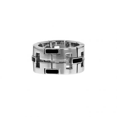 Cartier Le Baiser du Dragon ring in white gold and enamel
