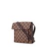 Louis Vuitton Pimlico shoulder bag in ebene damier canvas and brown leather - 00pp thumbnail