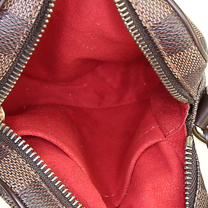 Louis Vuitton Rift shoulder bag in brown damier canvas and brown - Detail D2