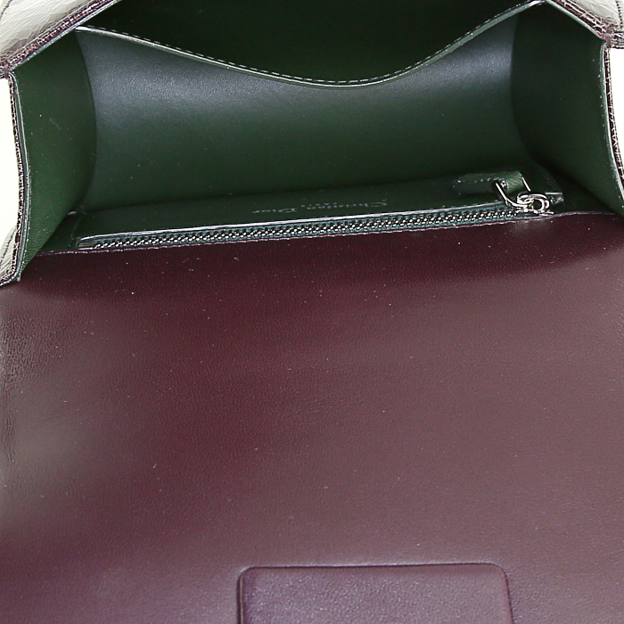 Dior Diorama mini shoulder bag in purple Raisin leather - Detail D3