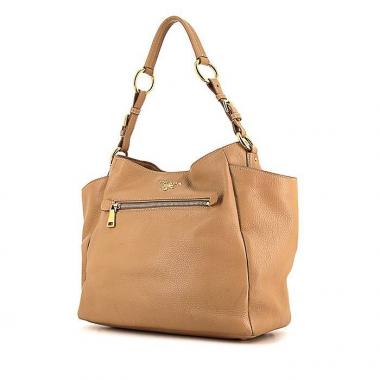 Borsa a spalla Prada in pelle beige