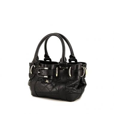 Shopping bag Burberry in pelle trapuntata nera