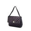Chanel small model handbag/clutch in black quilted leather - 00pp thumbnail