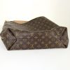 Bolso de mano Louis Vuitton Sully en lona Monogram marrón y cuero natural - Detail D4 thumbnail