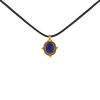 Vintage 1990's pendant in yellow gold and lapis-lazuli - 00pp thumbnail