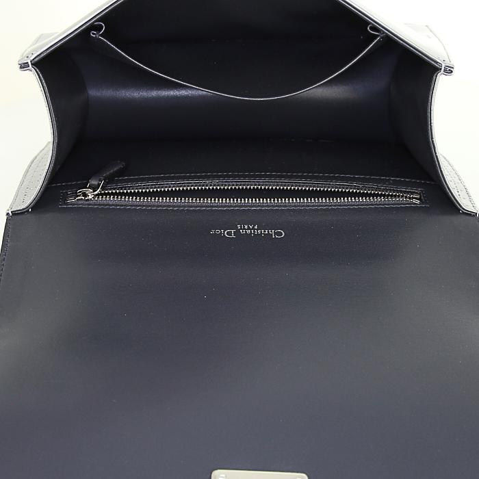 Bolso bandolera Dior Diorama en cuero plateado - Detail D3