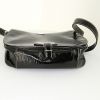 Prada shoulder bag in black patent leather - Detail D4 thumbnail