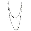 David Yurman Oceanica long necklace in silver,  onyx and haematite - 00pp thumbnail