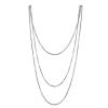 Flexible David Yurman long necklace in silver - 00pp thumbnail
