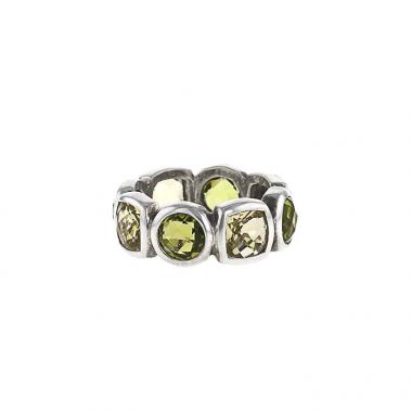 Bague David Yurman Albion en argent et péridots