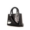 Dior Lady Dior medium model handbag in black burnished style leather - 00pp thumbnail