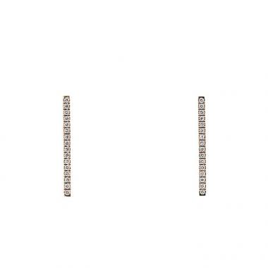 Messika Gatsby Barrette earrings in pink gold and diamonds