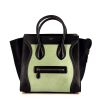 Celine Luggage handbag in green and navy blue foal and black leather - 360 thumbnail