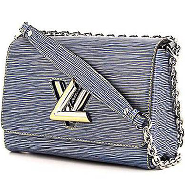 Bolso de mano Louis Vuitton Lockme en cuero granulado beige