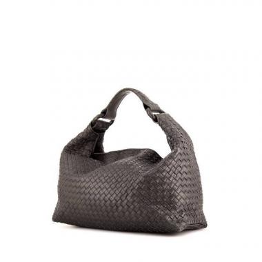 Bottega Veneta Sloane handbag in grey braided leather
