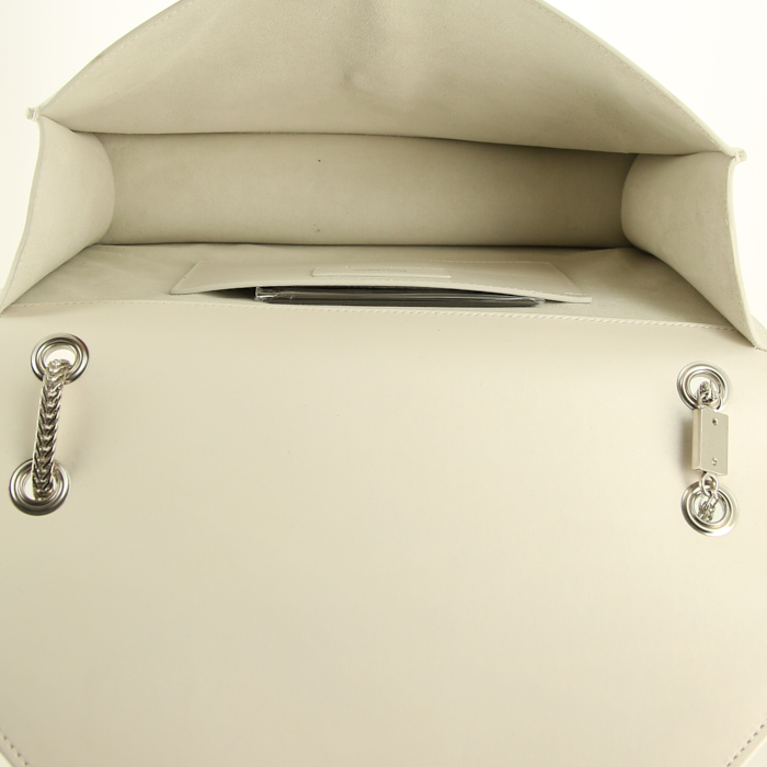 Saint Laurent Betty shoulder bag in white leather - Detail D3
