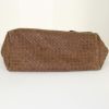 Bolso de mano Bottega Veneta Sloane en cuero trenzado marrón - Detail D4 thumbnail