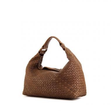 Bottega Veneta Sloane handbag in brown braided leather