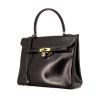 Hermes Monaco handbag in black box leather - 00pp thumbnail
