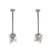 Fred Baie des Anges pendants earrings in platinium,  diamonds and pearls - 00pp thumbnail