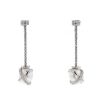 Fred Baie des Anges pendants earrings in platinium,  pearls and diamonds - 00pp thumbnail