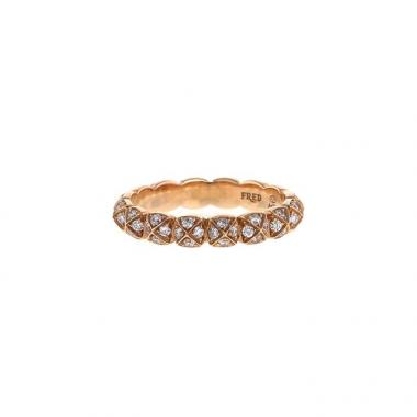 Fred Pain de Sucre Celebration ring in pink gold and diamonds Fred Pain de Sucre Celebration ring in pink gold and diamonds