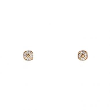 Pendientes Fred Pain de Sucre Celebration en oro rosa y diamantes