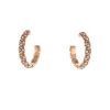 Fred Pain de Sucre Celebration small hoop earrings in pink gold and diamonds - 00pp thumbnail