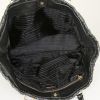 Prada Gaufre shopping bag in black quilted leather - Detail D2 thumbnail
