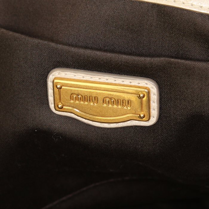 Borsa Miu Miu Matelassé in pelle trapuntata beige - Detail D3