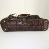 Miu Miu Matelassé handbag in brown quilted leather - Detail D5 thumbnail