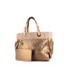 Chanel Paris-Biarritz handbag in gold canvas and beige canvas - 00pp thumbnail