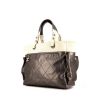 Chanel Paris-Biarritz shopping bag in golden brown and cream color canvas - 00pp thumbnail