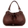 Miu Miu handbag in brown leather - 360 thumbnail