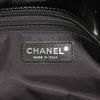 Chanel Paris-Biarritz shopping bag in grey quilted jersey and black patent leather - Detail D3 thumbnail