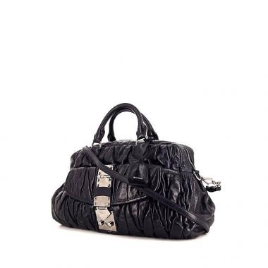 Bolso Miu Miu Matelassé en cuero acolchado azul marino