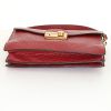 Prada handbag in red grained leather - Detail D4 thumbnail