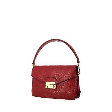 Borsa Prada in pelle martellata rossa