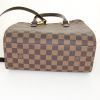 Louis Vuitton Triana Bag handbag in damier canvas and brown leather - Detail D5 thumbnail
