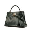 Hermès Kelly handbag in green box leather - 00pp thumbnail
