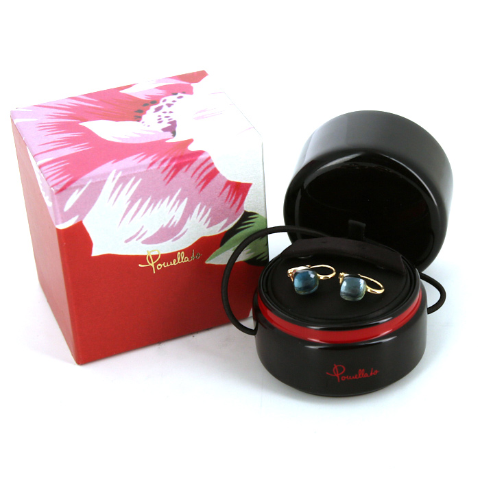 Orecchini Pomellato Nudo in oro rosa e topazio blu - Detail D2