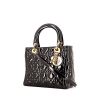 Dior Lady Dior handbag in black patent leather - 00pp thumbnail