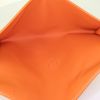 Pochette Hermes Jige in pelle Swift arancione - Detail D2 thumbnail