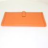 Hermes Jige pouch in orange Swift leather - Detail D4 thumbnail