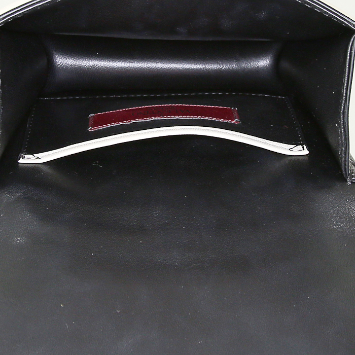 Sac bandoulière Valentino Garavani en cuir noir et perle multicolore - Detail D3