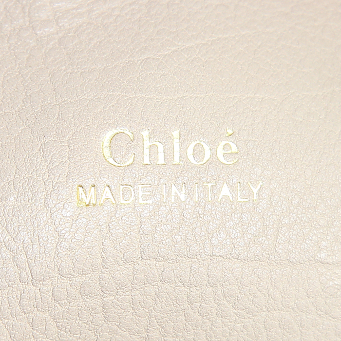 Borsa Chloé Baylee in pelle beige - Detail D4